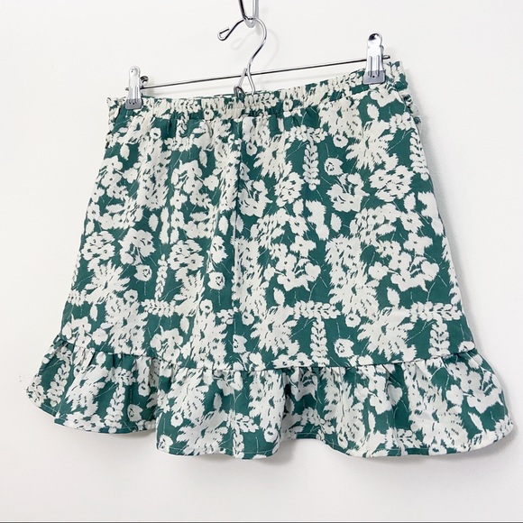 Lilyful Floral Skirt Green White - Picture 2 of 8
